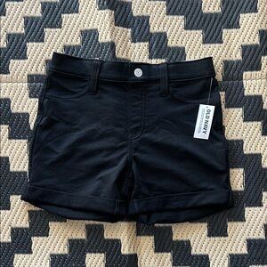 NWT Old Navy Youth Black Roll Cuff Shorts